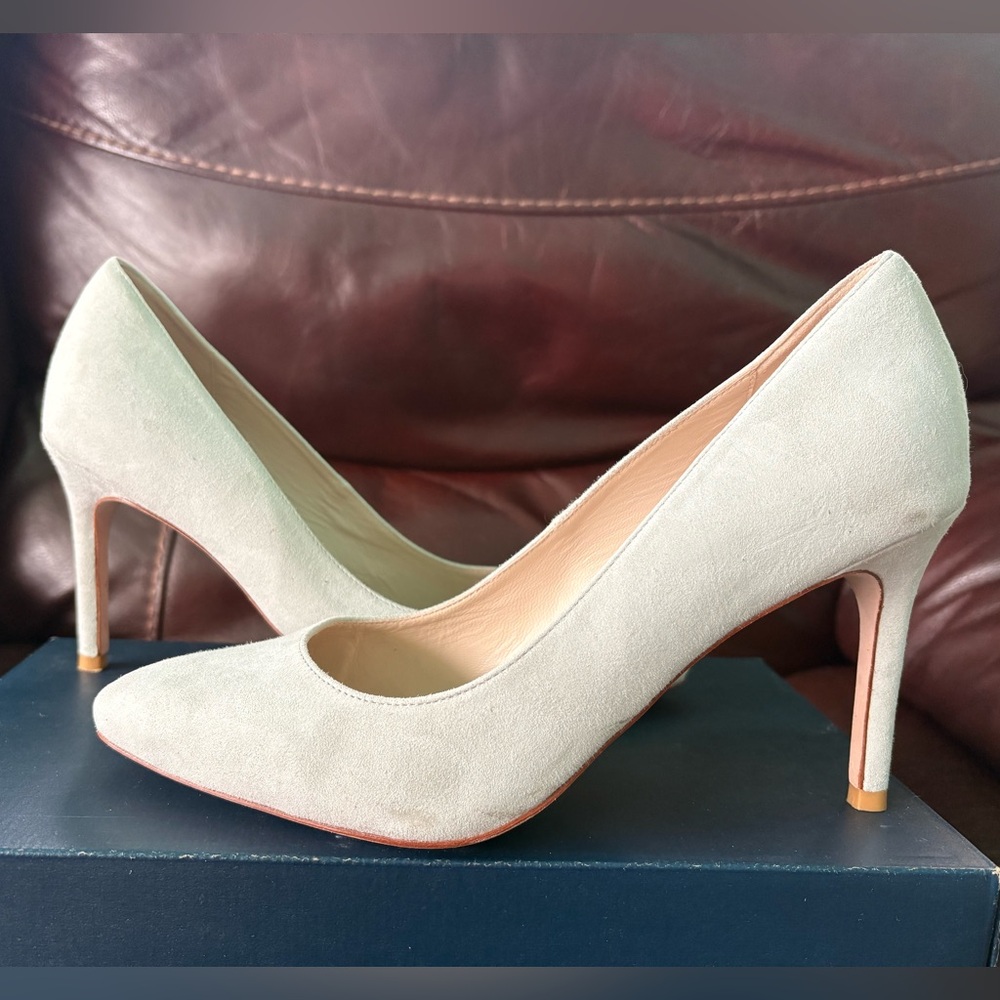 Cole Haan Bethany pump grey jade Suede Heels size 8 women
